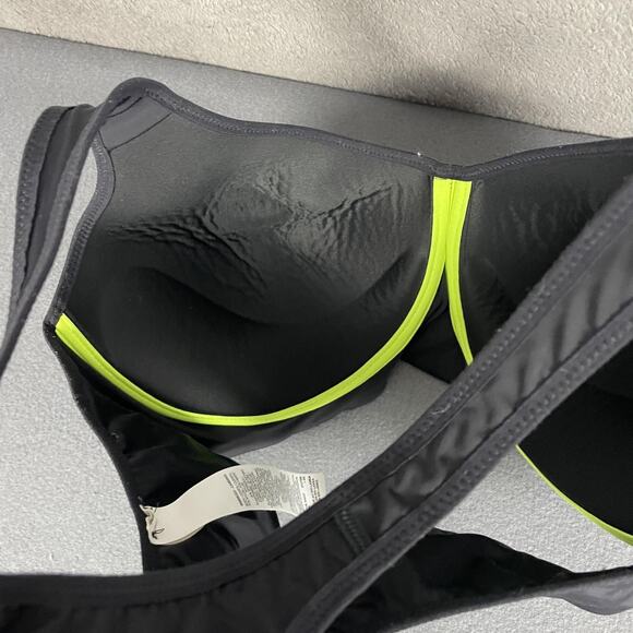 Nike Dri Fit Sports Bra Womens 34DD Black Padded Racerback High Support - Picture 4 of 16